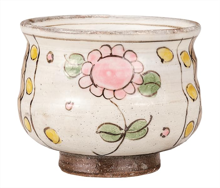 ナカマル『九谷焼』いっぷく碗割取り花 K9-735