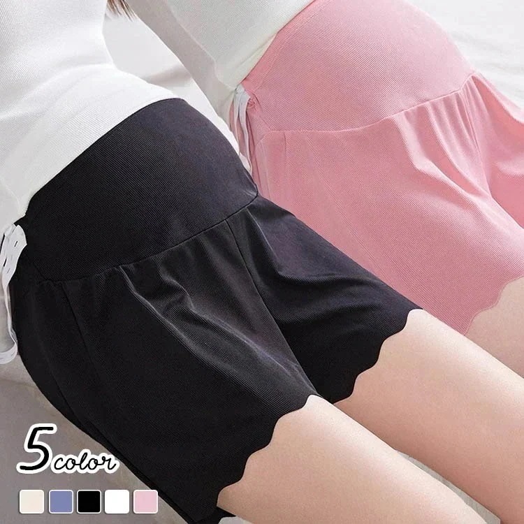 大好評 涼感 マタニティ ペチコート ショートパンツ 用 ハイウエスト 伸縮性 ストレッチ インナーパンツ 無地 レディース 妊婦 快適 通気性