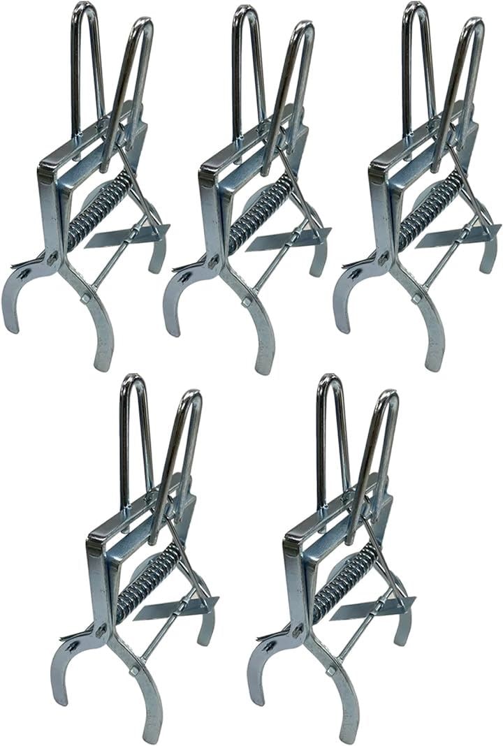 モグラ捕獲 モグラ駆除 モグラクリップ 外注駆除 モグラトラップ 地中埋め込み型 設置簡単 モグラ出入り口設置タイプ(銀シルバー5個)