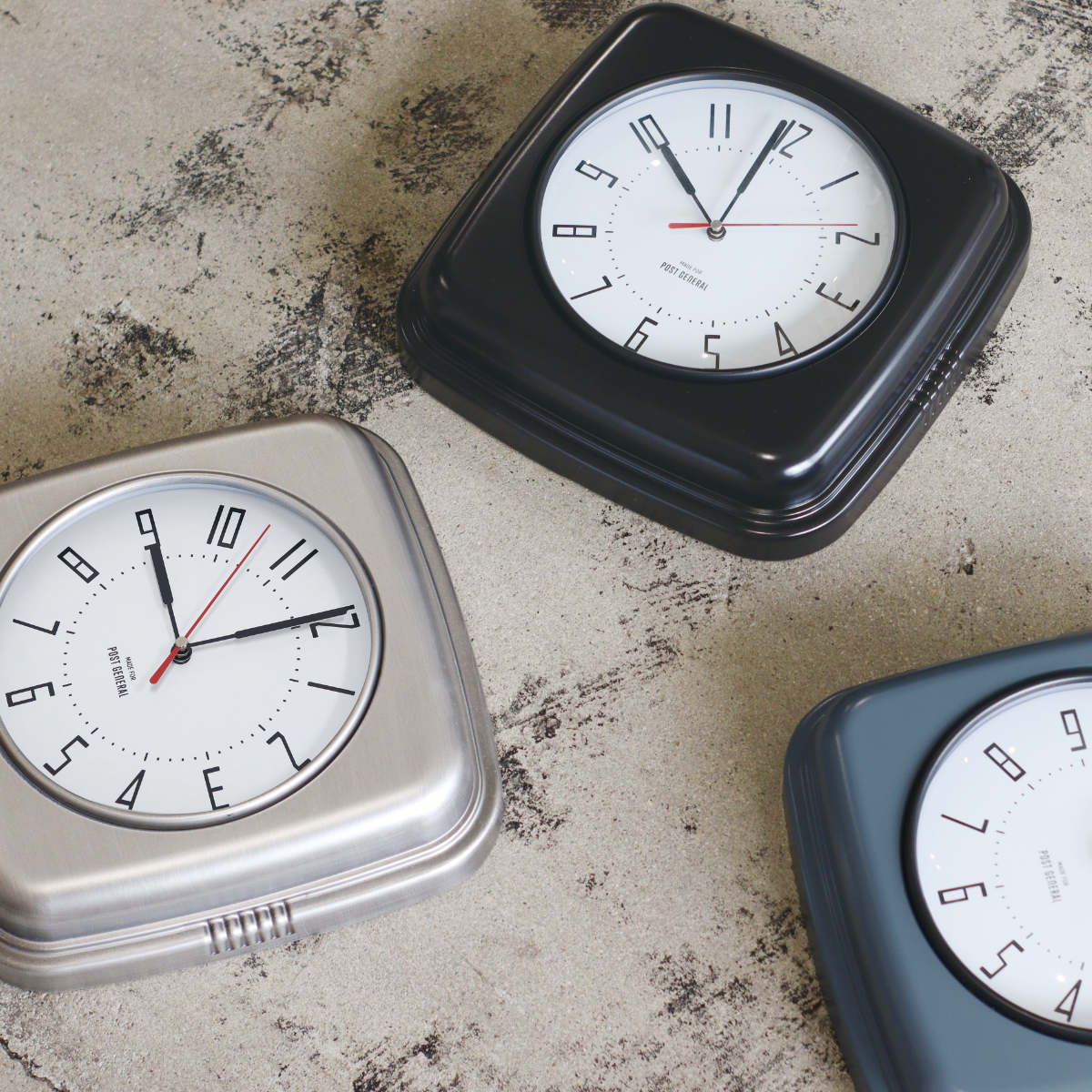 掛け時計 ポストジェネラル ビスファム 電池式 連続秒針 POST GENERAL 時計 壁掛け時計 ウォールクロック アナログ 壁掛け 壁 掛時計 とけい クロック スチール製 インテリア