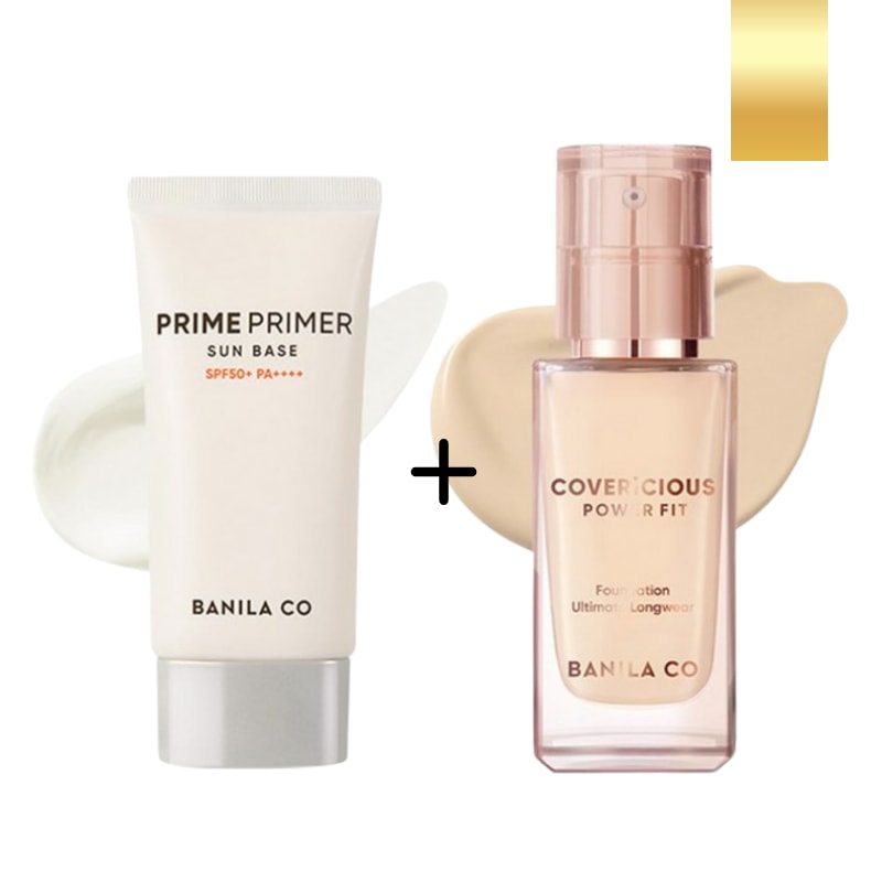[2点セット] プライム プライマー サン ベース 50ml+カバリーシャス パワー フィット ファンデーション 30ml