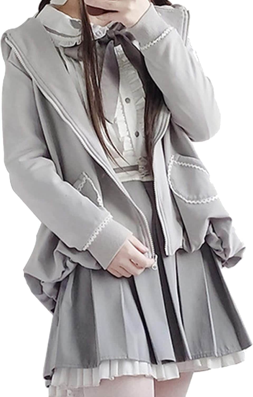 制服 ワンピース ロリータ コスプレ 女子高生 女装 ロリータ服 大きいサイズ 森ガール ワンピース 制服 ブレザー スカート jk 制服 セット 学生服 ブラウス プリーツスカー 61596