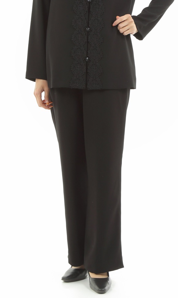 喪服 レディース 大きいサイズ 礼服 ブラックフォーマル パンツ 単品 フォーマル ウエスト総ゴム　1367015P
