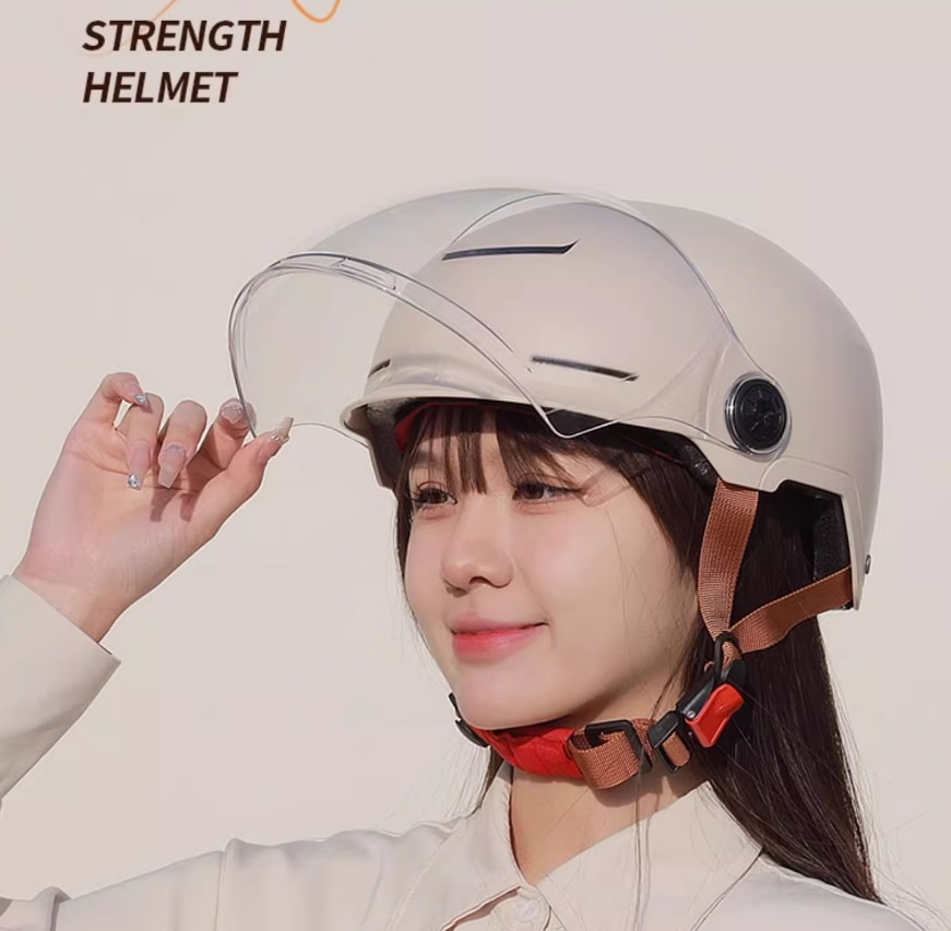 新しい国家標準3C認証電動バッテリーバイクヘルメット女性用オートバイ男性用ヘルメットオールシーズン対応夏用日焼け防止333