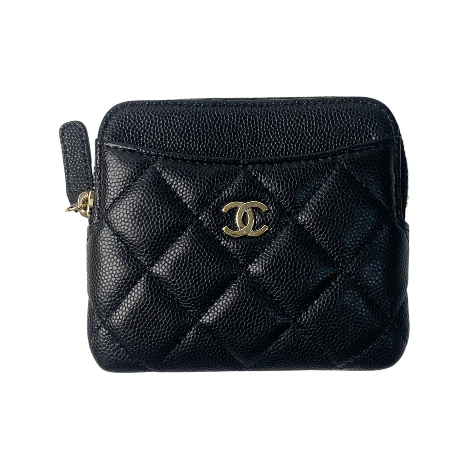 シャネル CHANEL レディース ジップコインパース キャビアスキン AP2061 ランダム　黒　ブラック