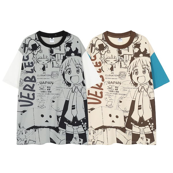 Qoo10] アニメ風初音ミクプリントTシャツ男女ファ