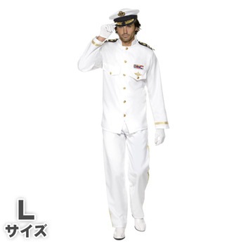 コスプレ 仮装 キャプテンDX(艦長) メンズ L 【 コスプレ 衣装 ハロウィン 仮装 コスチューム 大人用 余興 男性用 船長 ネイビー 海軍 パーティーグッズ 】
