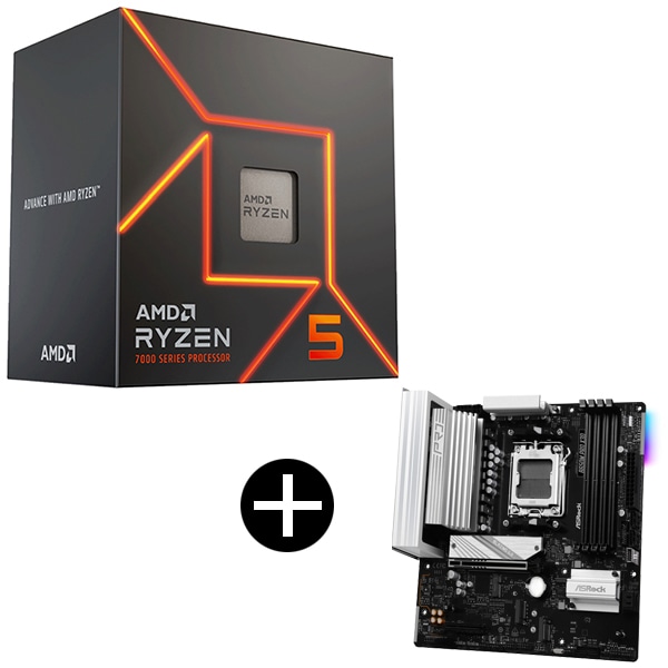 Ryzen 5 7500F CPU + ASRock B650M Pro X3D マザーボード セット