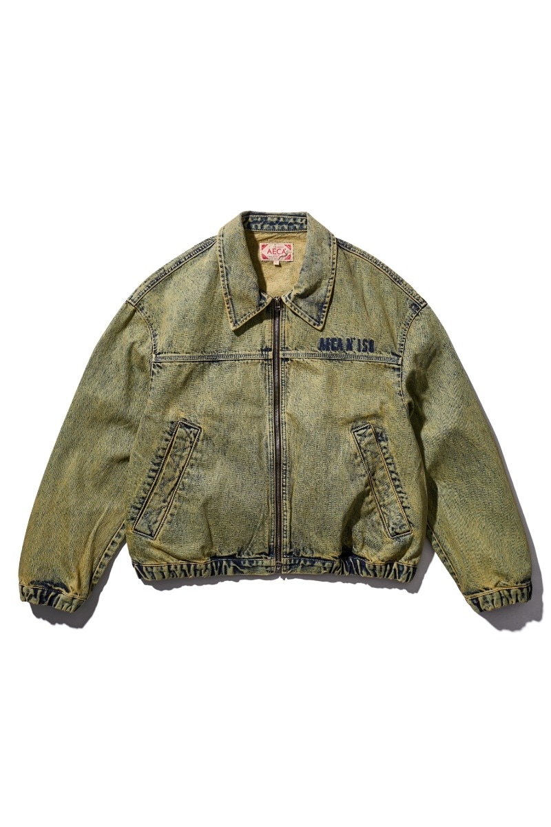 【AECA WHITE】 PIGMENT DYED DENIM JACKET : INDIGO YELLOW