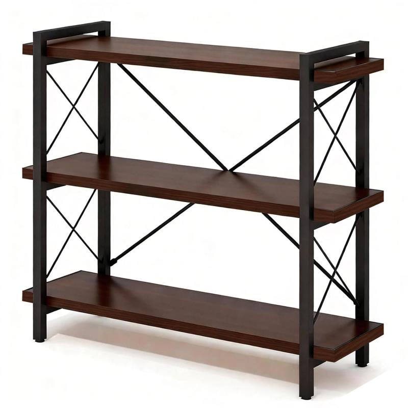 オープンラック オープンシェルフ 棚 3段 木製 幅90 高さ90メートル ラック おしゃれ 本棚 スチールラック 収納ラック リビングラック オープンラック キッチンラック 簡単な組み立て 木目色
