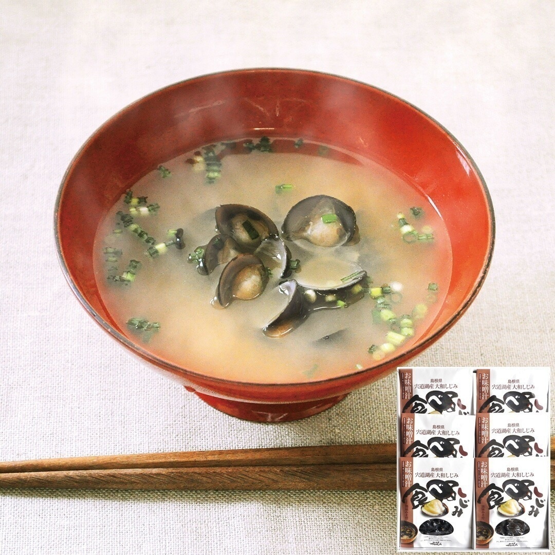 島根 宍道湖産大和しじみお味噌汁セット （レトルトしじみ100g調理味噌20g2）6袋 【産直メーカー直送品】