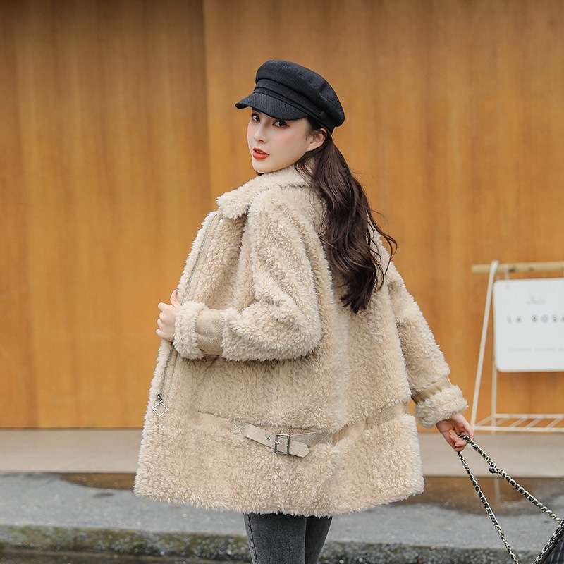 【送料無料】レディース ラムウールコート ボアコート ボア もこもこ ジャケット フワフワ