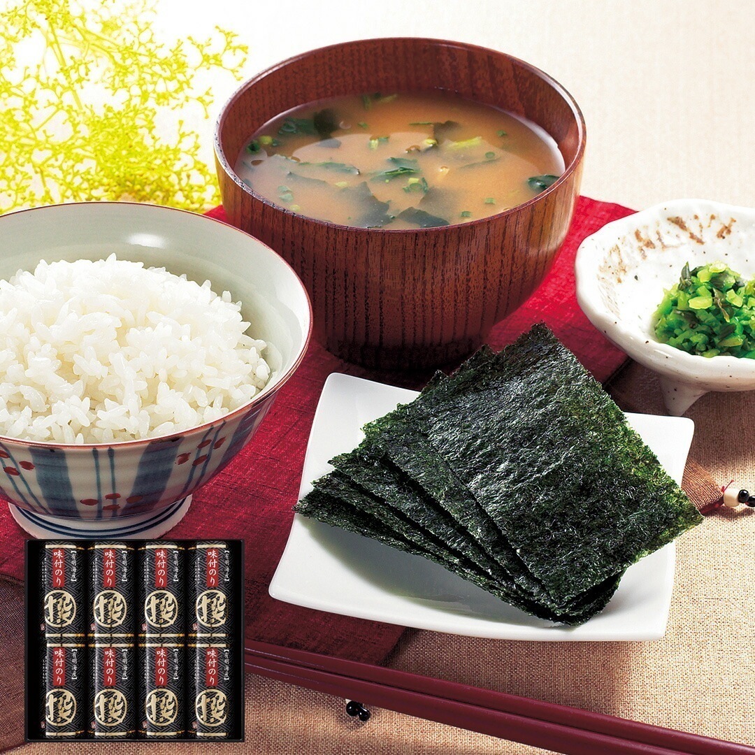 有明海産味付海苔詰合せ「撰」 味付海苔(8切24枚)8個 【産直メーカー直送品】