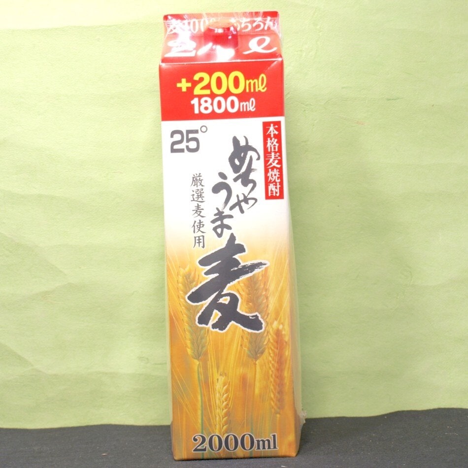 送料無料2ケース12本単位麦焼酎25めちゃうま麦2Lパック12本＝2ケースメーカー福岡県：鷹正宗(株)
