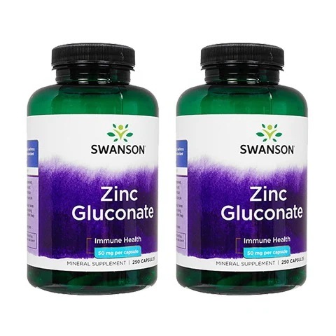 スワンソン グルコン酸亜鉛 50mg 250錠 2本 (旧商品名：ジンク) 海外発送 ヤマト国際便