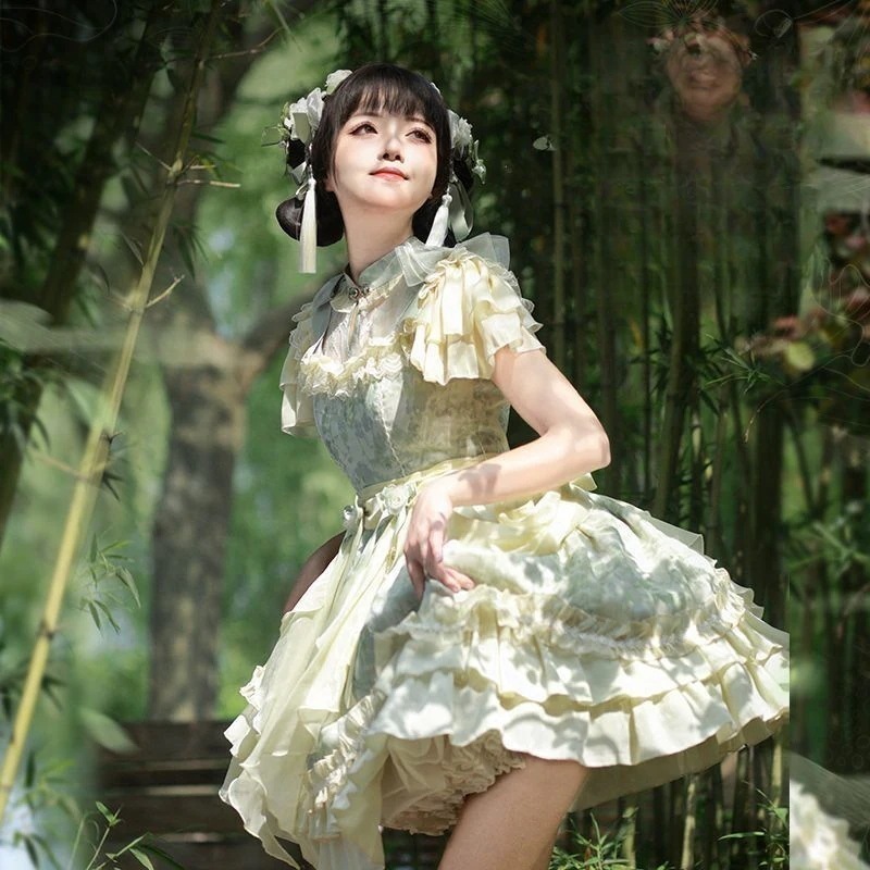 チャイナ風ロリータワンピース レディース向け コスプレ