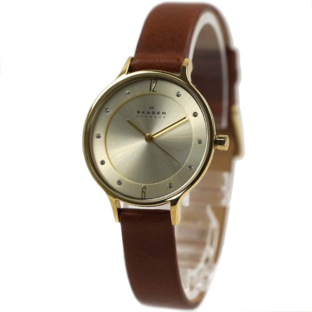 スカーゲン 腕時計 レディース ア二ータ ブラウン ゴールド 薄型 軽量 SKAGEN ANITA SKW2147