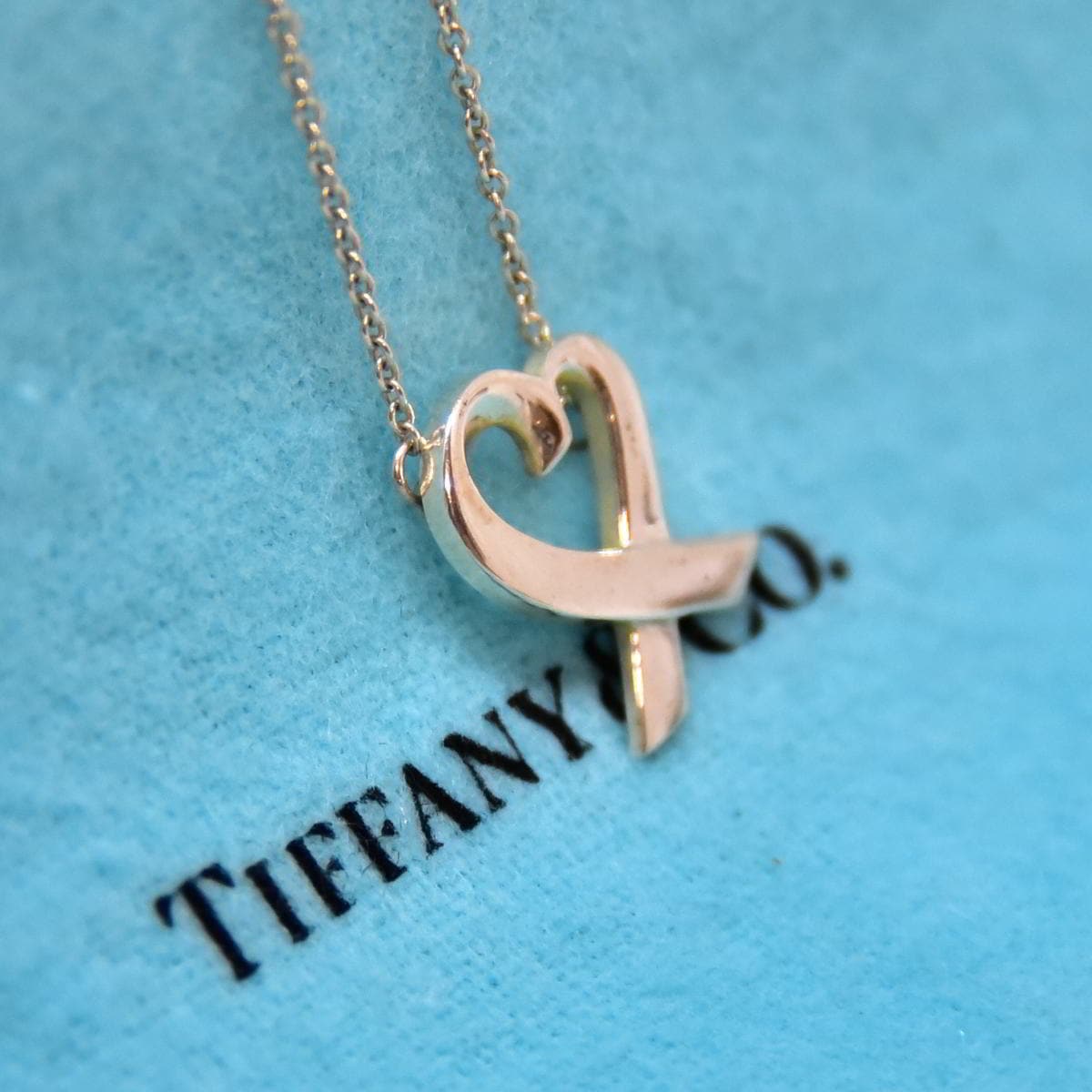 美品 鑑定済 ラビングハート ネックレス/ペンダント SV925 レディース K560-2