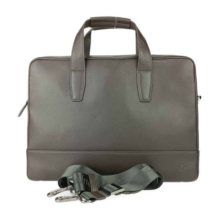 超美品 S.T.Dupont エス テー デュポン ビジネスバッグ ブリーフケース - ダークブラウン系 レザー メンズ 2WAY ショルダーバッグ【本物保証】