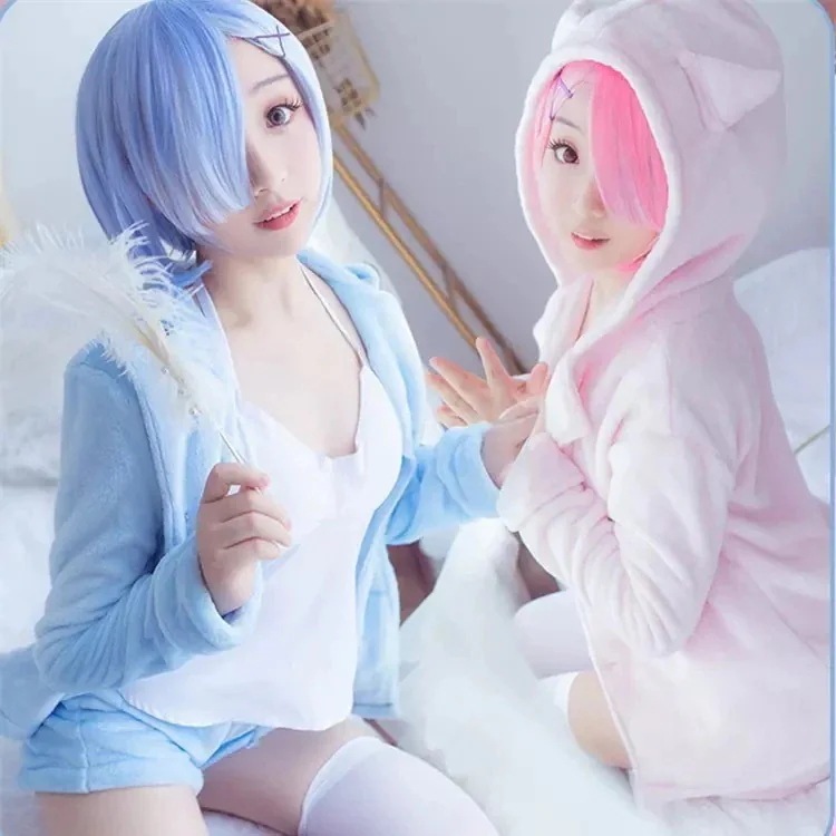 ゼロから始める异世界生活ラムライムコスプレ可爱い猫ちゃんホームフード付きパジャマ