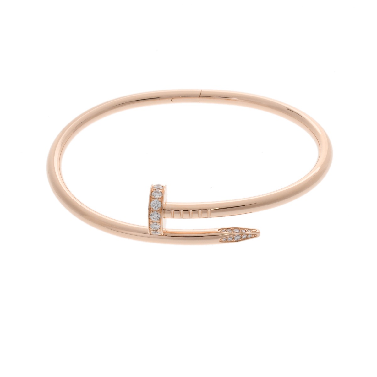 ジュストアンクル 新型 ダイヤ #17 レディース K18ピンクゴールド ブレスレット Aランク 中古 銀蔵