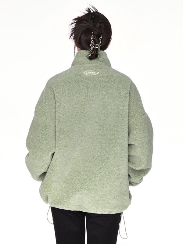 グリーンラムスキンジャケットレディース秋冬新作トレンドカップルマウンテンシリーズ高級感超かっこいいコートゆったり