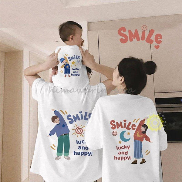 120ホワイト〔ミッキー半袖Tシャツ〕ディズニー親子コーデお揃いペア子供キッズ