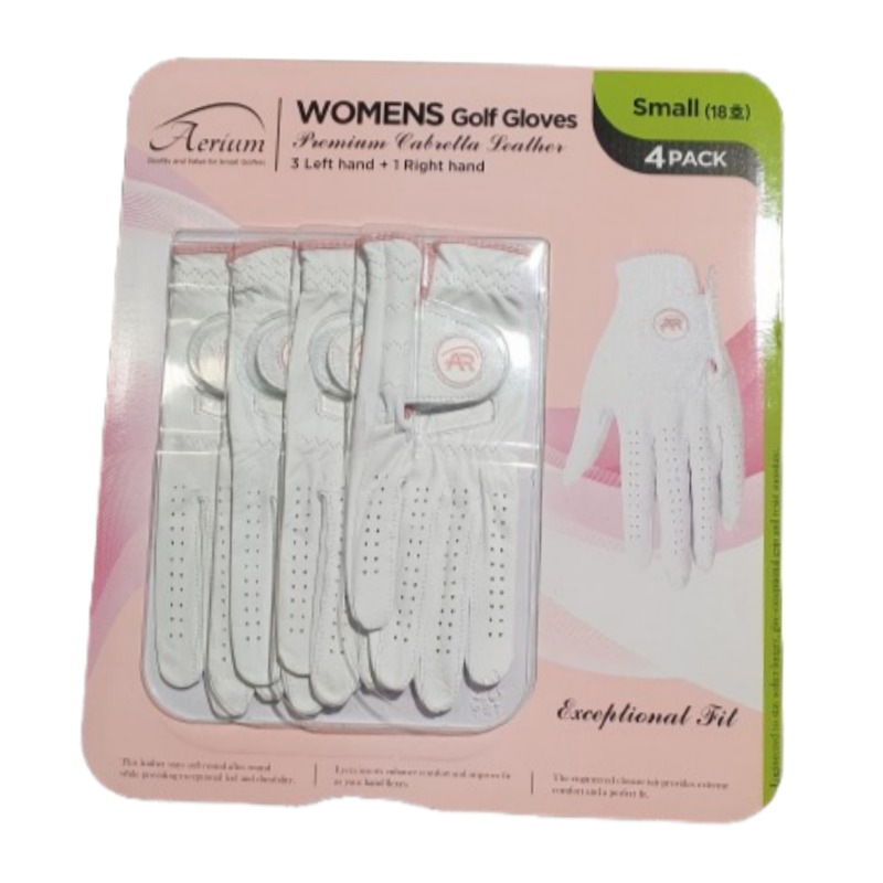 AERIUM 女性用ゴルフグローブ 4本入り Small
