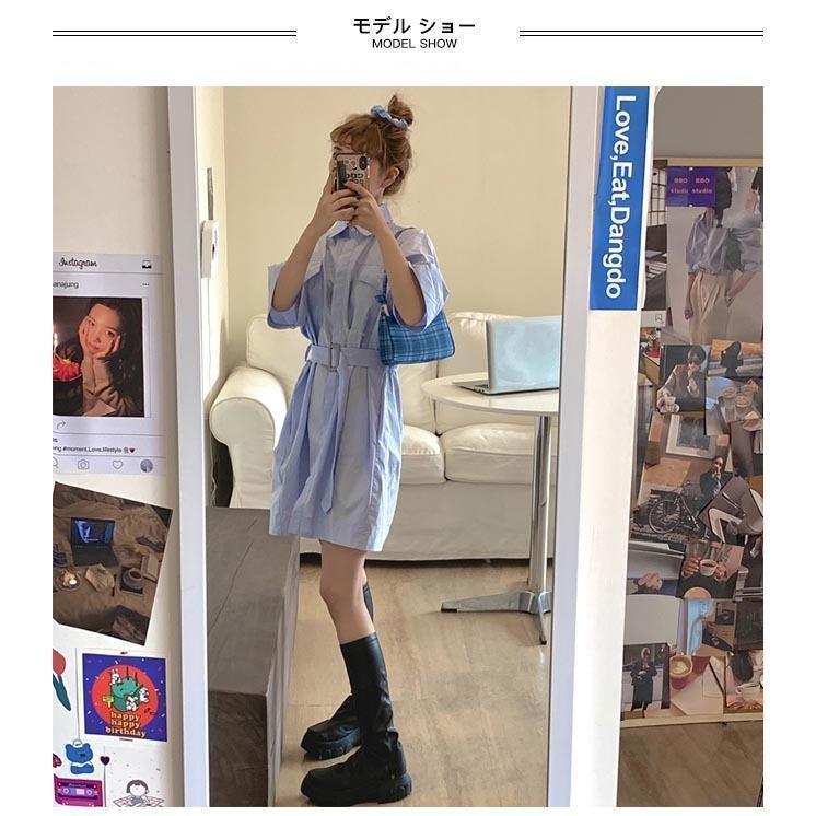 春 夏 シャツワンピ レディース ワンピース 半袖 ショートワンピ シャツ 半袖ワンピース ロングシャツ シャツワンピース ショート丈 5,789円
