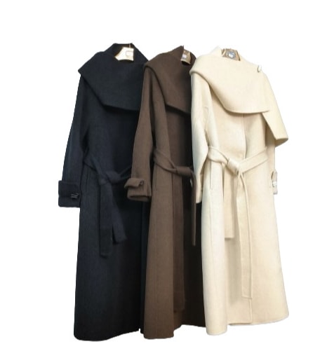売れ筋秋冬新作薄手両面ウールコート韓国風マフラーゆったりカジュアルウールコート入荷445