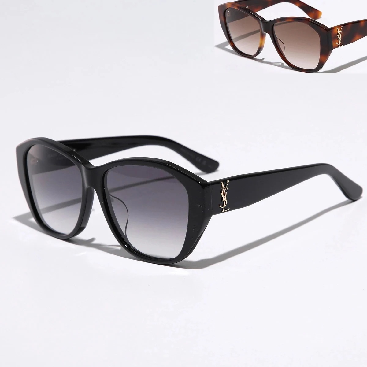 SAINT LAURENT サンローラン サングラス SL M8 SL M8/F レディース バタフライ型 セルフレーム メタルロゴ アジアンフィット アイウェア カラー2色