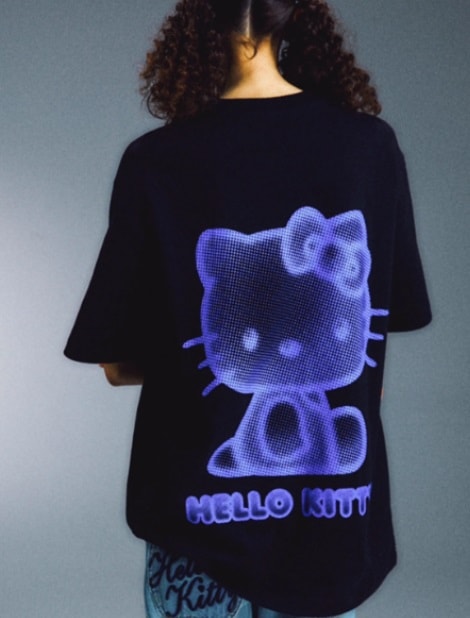WHOOSIS×HELLOKITTY ドットプリントTシャツ