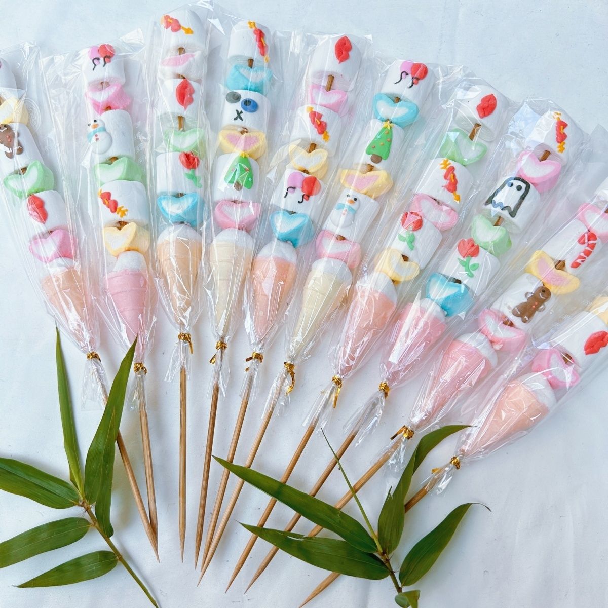 飾り串砂糖漬けマシュマロ クリスマスギフト 漫画柄