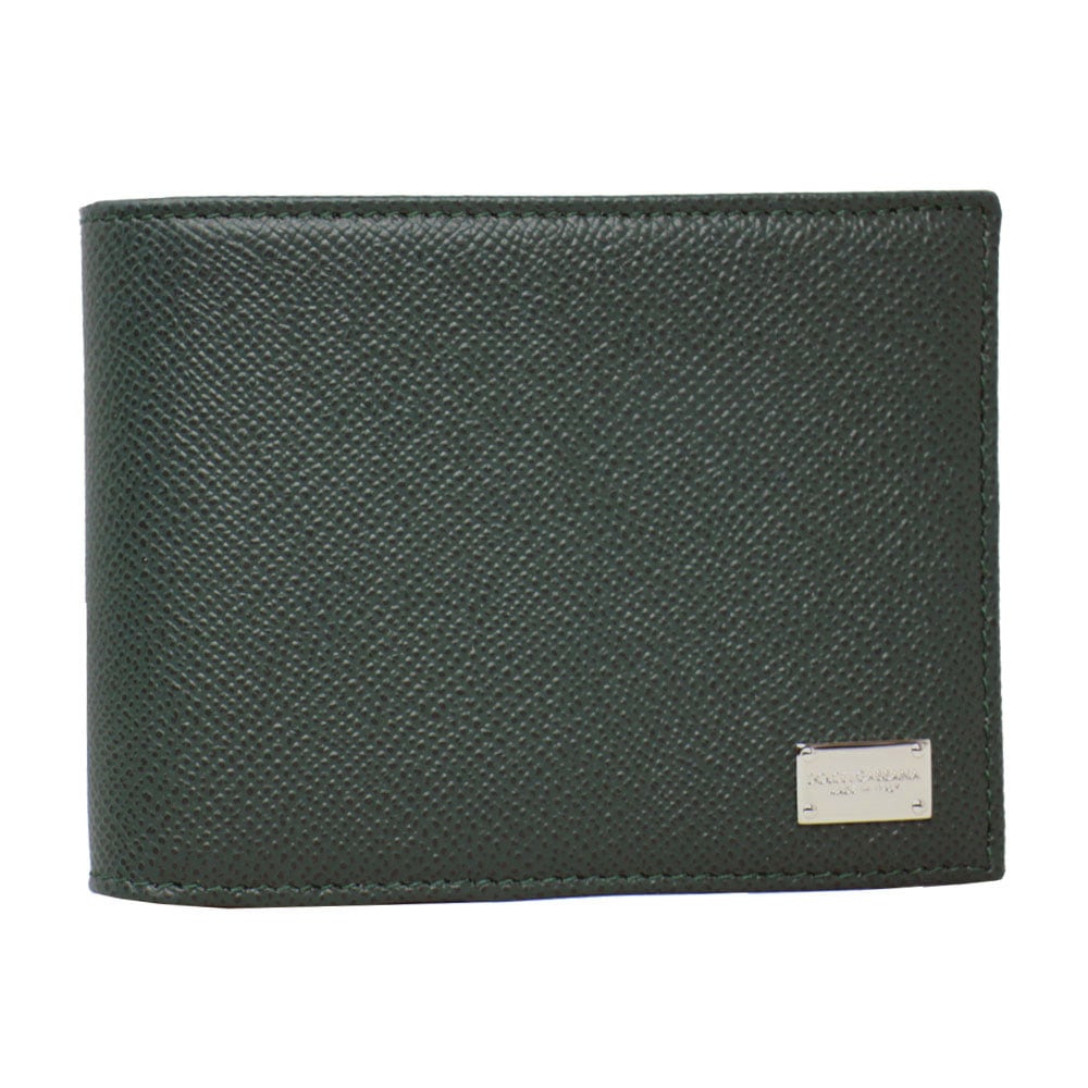 二つ折り札入れ レザー グリーン系 BP0437 B5373 87685