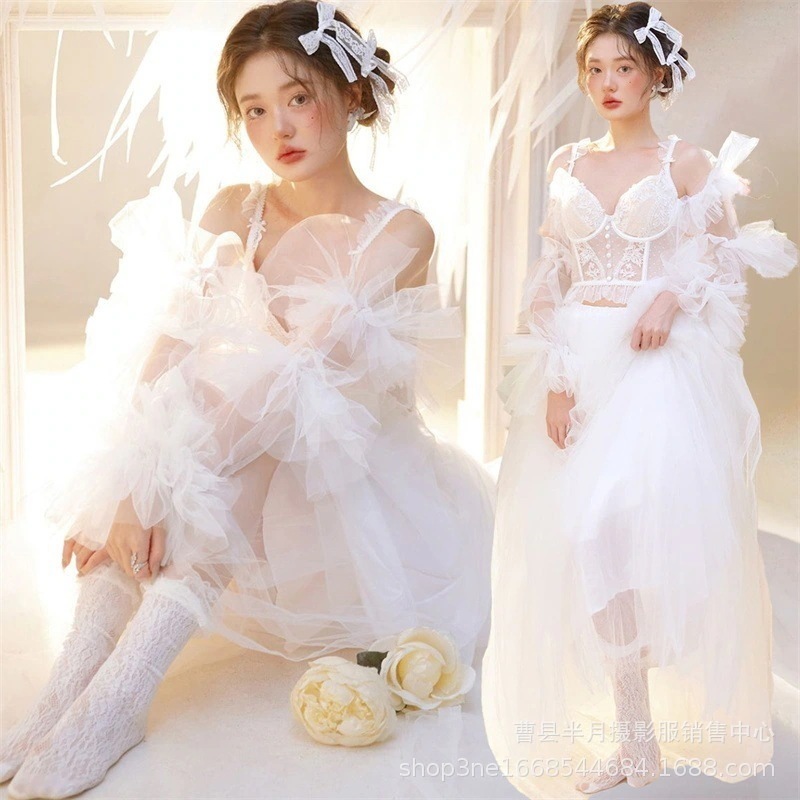 ヴィンテージウェディングドレス新しいドレスアートフォトテーマ服