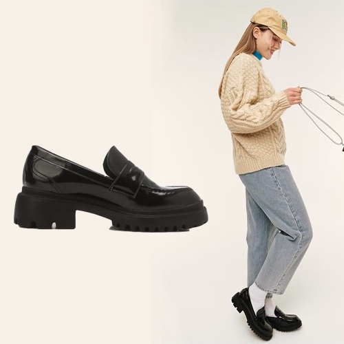 24S/S プラットフォームローファーBLACK