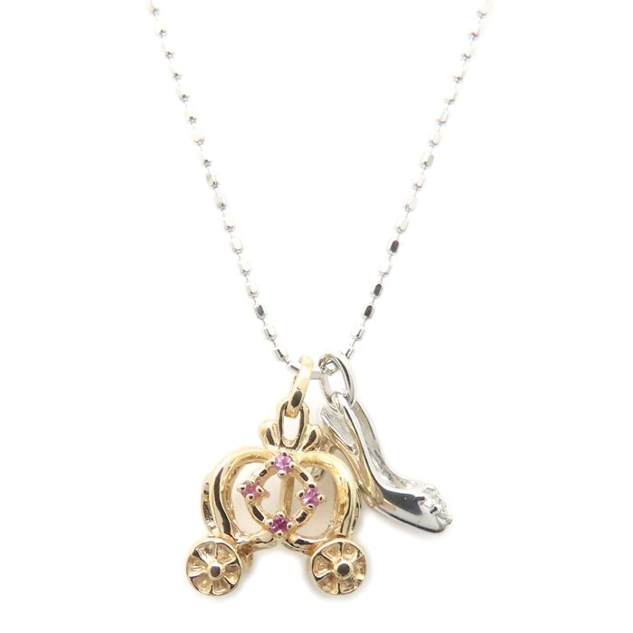 Sirena Azzurro セイレーン アズーロ シンデレラ ネックレス ピンクサファイヤ ダイヤモンド K18スリーカラーゴールド/294960【中古】
