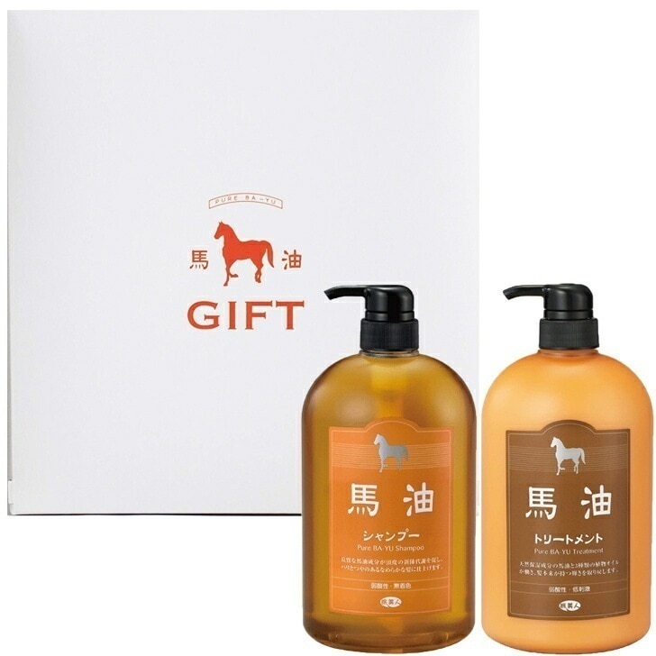 正規販売代理店 定価より10%OFF 馬油シャンプー 馬油トリートメント 各1000ml 馬油 バユ バーユ シャンプー トリートメント 大容量 セット ギフトボックス 旅美人