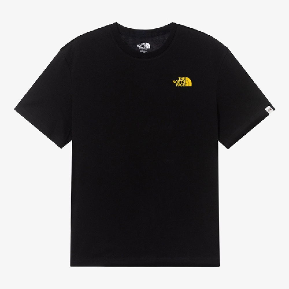 ザ・ノース・フェイス NT7UR01J ホワイトレーベルエンブレムアーカイブショートスリーブラウンド Tシャツ_ブラック