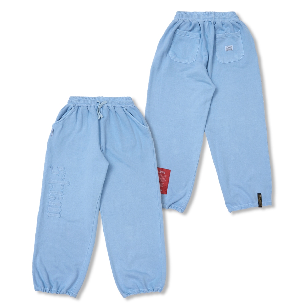 Applique STGM Pigment Washed Wide Jogger Pants Sky Blue
