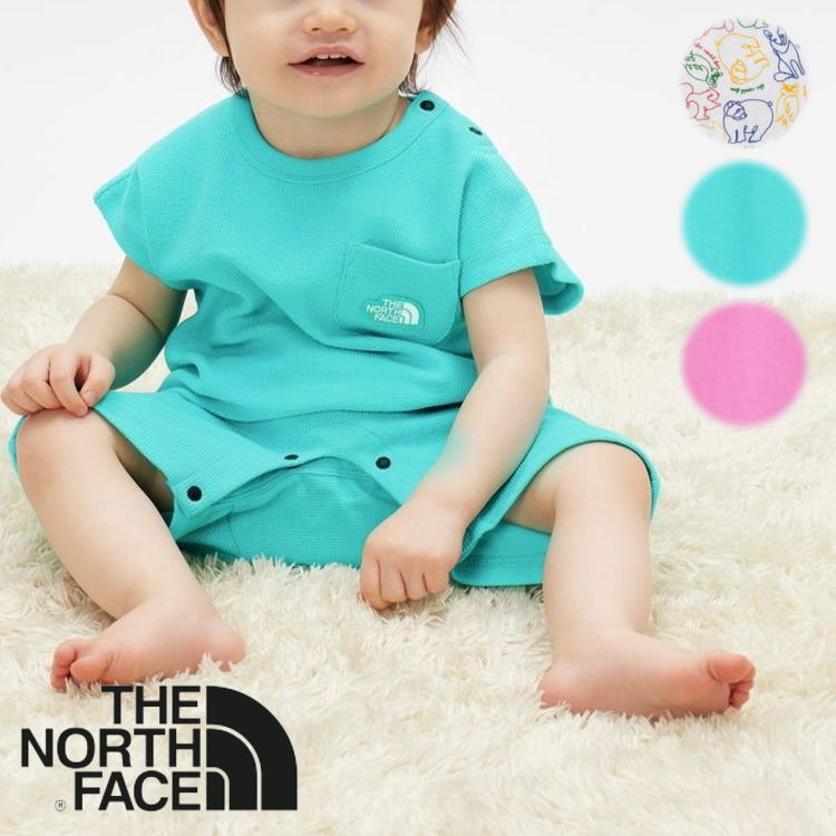 正規品 子供 ベビー ラッチパイルロンパース NTB12280 LA/ラインアニマルズ VC/バイオレットクロッカス GA/ガイザーアクア