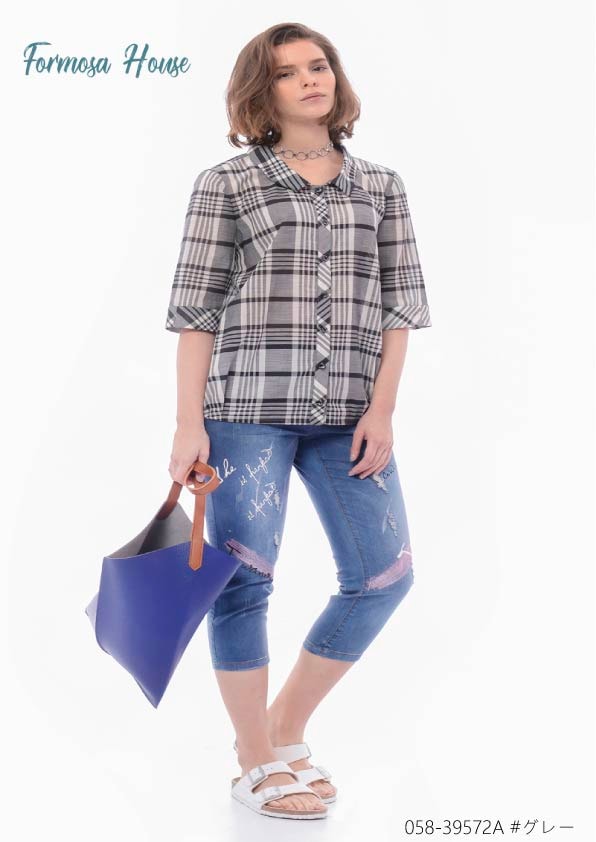 台湾製春夏チェックシャツ