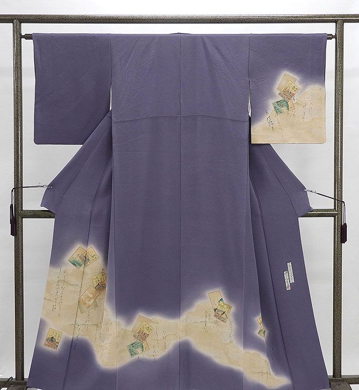 訪問着 正絹 京友禅摺り染 樽本伊勢蔵作 身丈158cm 裄丈63cm リサイクル 着物 結婚式 入学式 卒業式 b4033