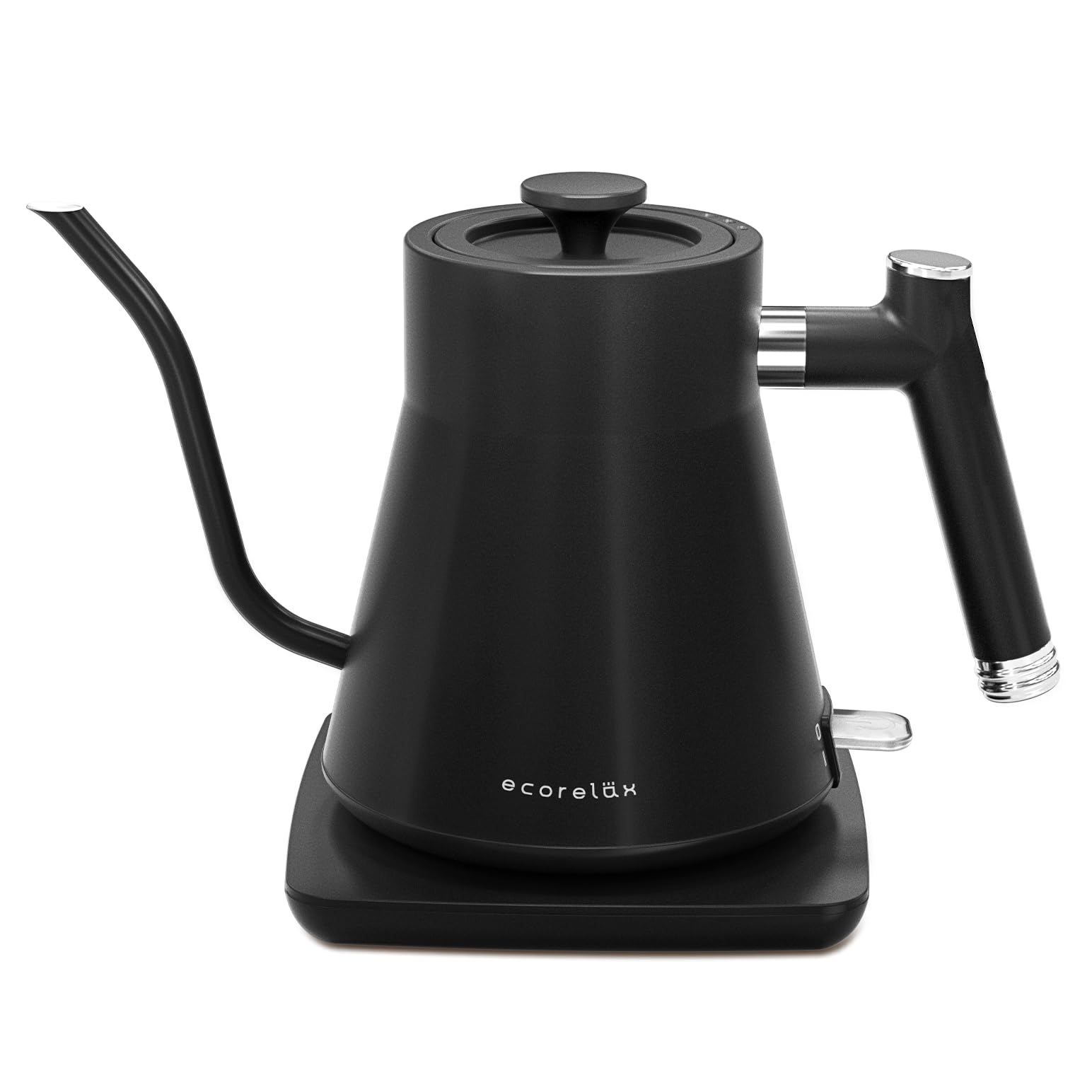 【ECORELAX】電気ケトル 0.8L 小型 ブラックおしゃれ細口ドリップケトルコーヒーケトル電気ポットステンレス製急速沸騰1200W静音空焚き防止自動電源OFFSTRIX温度コン 6,435円