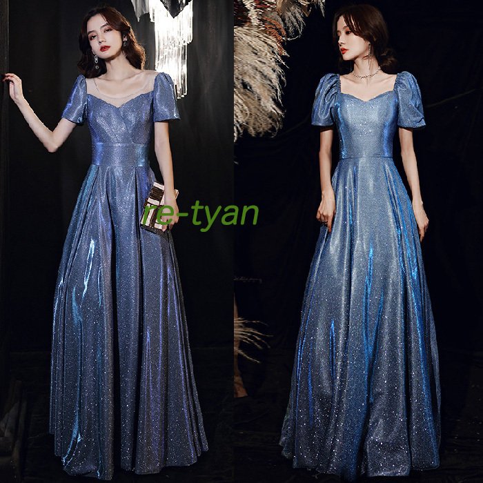 ロングドレス 演奏会 袖ありパーティードレス 大きいサイズ 結婚式謝恩会 成人式 同窓会 女子会 卒業式 50代 40代 30代 フォーマルドレス 母親 大人 ピアノ 半袖