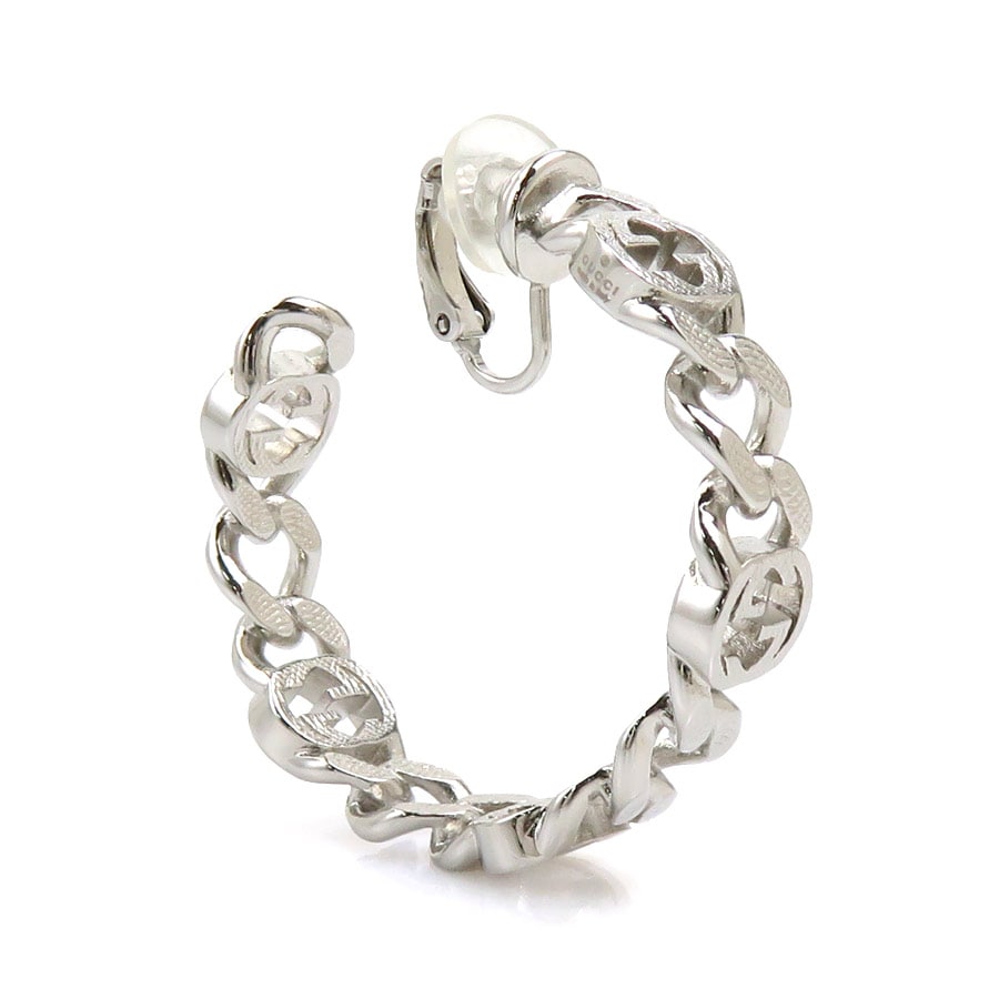 グッチ GUCCI イヤリング シングル イヤリング インターロッキングG メタル シルバー レディース r10529a