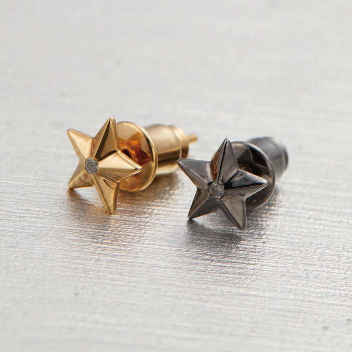 ピアス シルバー925 キュービックジルコニア 片耳用 1個売り 星 スター 一粒石