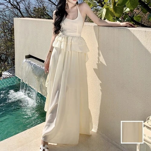 リゾートワンピース リゾートワンピ ロング マキシ丈 沖縄 ハワイ グアム 韓国 ファッション レディース 春 夏 パーティー お呼ばれ コーデ セクシー 20代 30代 40代 50代 2