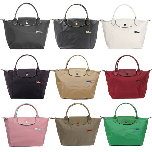 LONGCHAMP トートバッグ ル プリアージュ クラブ 馬刺繍 グレージュ系 LONGCHAMP トートバッグ ル プリアージュ クラブ 馬刺繍