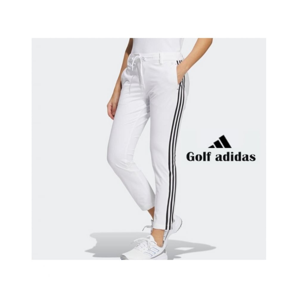 アディダスゴルフ 3ラインジョガーパンツホワイトブラック